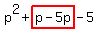 p%5E2%2Bhighlight%28p-5p%29-5