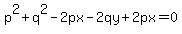 p%5E2%2Bq%5E2-2px-2qy%2B2px=0