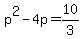 p%5E2-4p+=+10%2F3