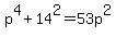 p%5E4%2B14%5E2=53p%5E2