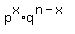 p%5Ex+%2A+q%5E%28n-x%29