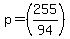p+=+%28255%2F94%29