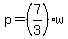 p+=+%287%2F3%29w
