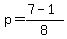 p+=+%287+-+1%29%2F8