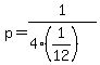 p+=+1%2F%284%281%2F12%29%29