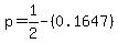 p+=+1%2F2+-+%280.1647%29