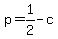 p+=+1%2F2+-+c