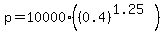 p+=+10000%28%280.4%29%5E%281.25%29%29