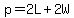 p+=+2L+%2B+2W