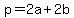 p+=+2a+%2B+2b