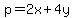 p+=+2x+%2B+4y