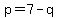 p+=+7-q