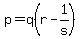 p+=+q+%28r+-+1%2Fs%29