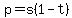 p+=+s%281-t%29