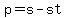 p+=+s-st