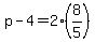 p-4+=+2%288%2F5%29