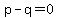 p-q+=+0