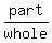 part%2Fwhole
