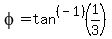 phi=tan%5E%28-1%29%281%2F3%29