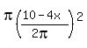 pi%28%2810-4x%29%2F%282pi%29%29%5E2