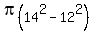 pi%2814%5E2-12%5E2%29