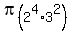 pi%282%5E4%2A3%5E2%29