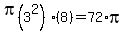 pi%283%5E2%29%288%29+=+72%2Api
