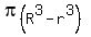 pi%28R%5E3+-+r%5E3%29