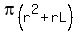 pi%28r%5E2%2B+rL%29