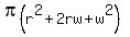 pi%28r%5E2+%2B+2rw+%2B+w%5E2%29