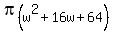 pi%28w%5E2+%2B+16w+%2B+64%29