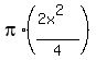 pi%2A%28%282x%5E2%29%2F4%29