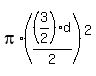 pi%2A%28%283%2F2%29d%2F2%29%5E2