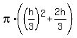 pi%2A%28%28h%2F3%29%5E2%2B2h%2F3%29
