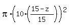 pi%2A%2810%2A%28%2815-z%29%2F15%29%29%5E2