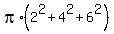 pi%2A%282%5E2+%2B+4%5E2+%2B+6%5E2%29