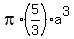 pi%2A%285%2F3%29%2Aa%5E3