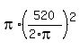 pi%2A%28520%2F%282%2Api%29%29%5E2