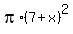 pi%2A%287%2Bx%29%5E2