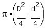 pi%2A%28D%5E2%2F4+-+d%5E2%2F4%29