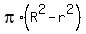 pi%2A%28R%5E2-r%5E2%29