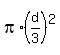 pi%2A%28d%2F3%29%5E2