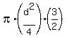 pi%2A%28d%5E2%2F4%29%2A%283%2F2%29