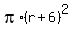 pi%2A%28r%2B6%29%5E2