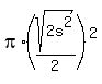 pi%2A%28sqrt%282s%5E2%29%2F2%29%5E2