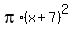 pi%2A%28x%2B7%29%5E2