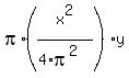 pi%2A%28x%5E2%2F%284%2Api%5E2%29%29%2Ay