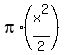 pi%2A%28x%5E2%2F2%29