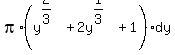 pi%2A%28y%5E%282%2F3%29%2B2y%5E%281%2F3%29%2B1%29%2Ady