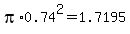 pi%2A0.74%5E2=1.7195